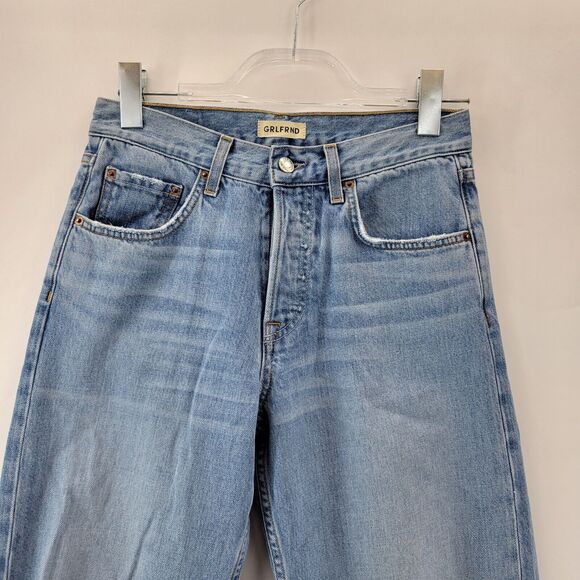 GRLFRND Jeans Womens 24 Bella Low Rise Boyfriend Distressed Straight Leg Relaxed - Picture 2 of 12